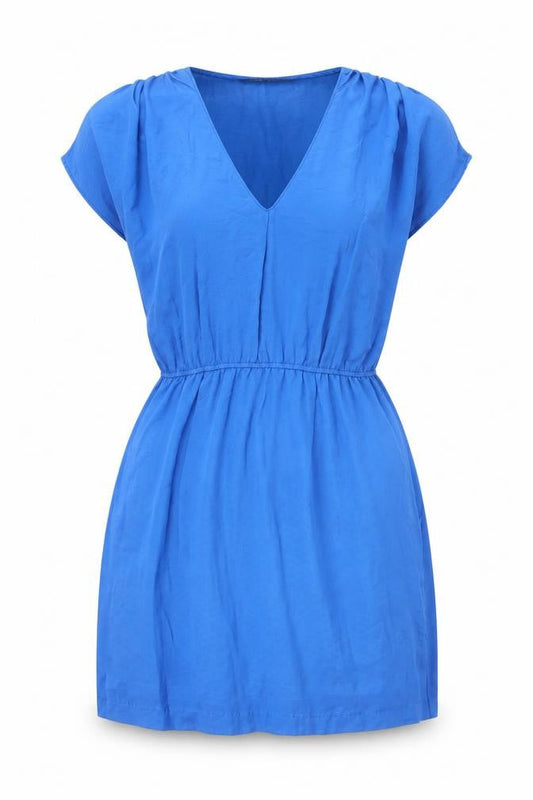 Zara Womens Blue Polyester Mini Size XS V-Neck Pullover