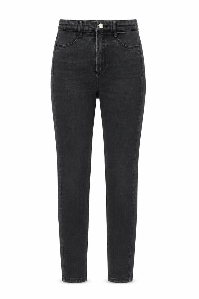 Zara Womens Grey Cotton Skinny Jeans Size 6 L26 in Regular Button
