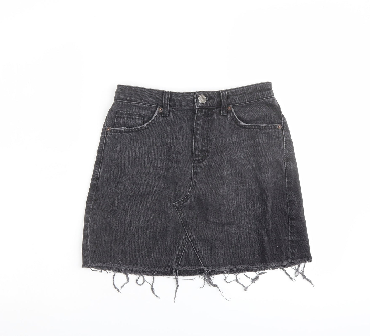 BDG Womens Grey Cotton Mini Skirt Size XS Button