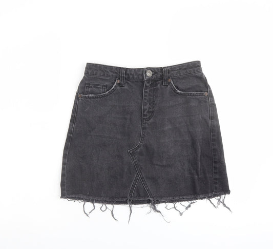 BDG Womens Grey Cotton Mini Skirt Size XS Button