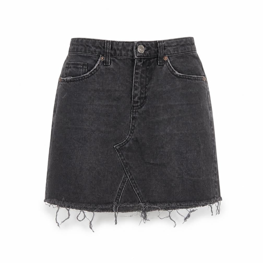BDG Womens Grey Cotton Mini Skirt Size XS Button