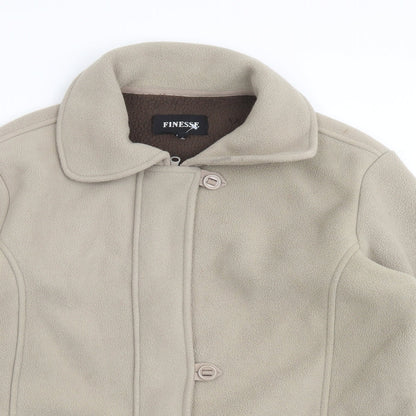 Finesse Womens Beige Jacket Size 16 Zip