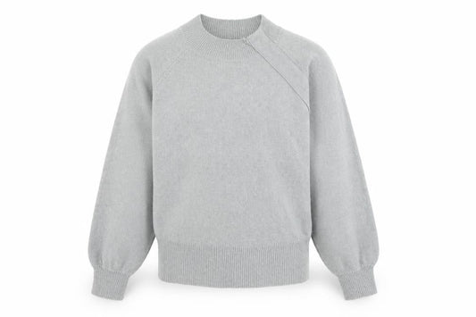 Amara Reya Mens Grey Round Neck Acrylic Pullover Jumper Size M Long Sleeve