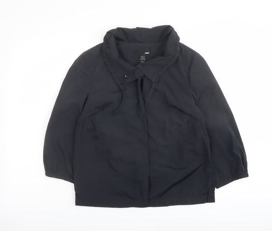H&M Womens Blue Jacket Size 10 Snap