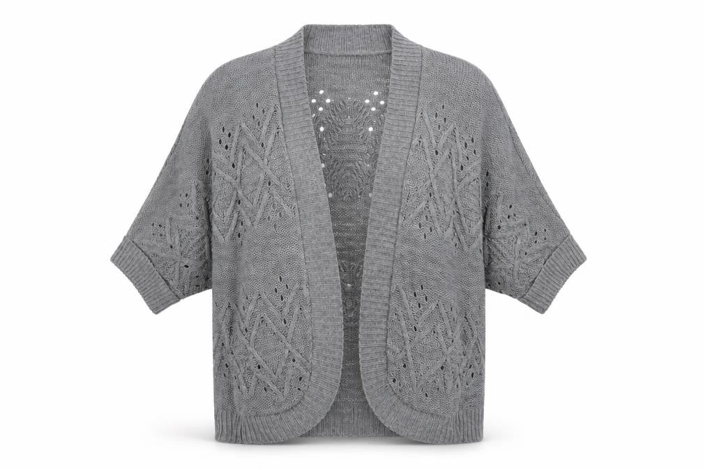 Oasis Womens Grey V-Neck Acrylic Cardigan Jumper Size XS
