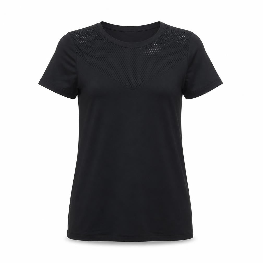 ASOS Womens Black Polyester Basic T-Shirt Size 8 Round Neck Pullover