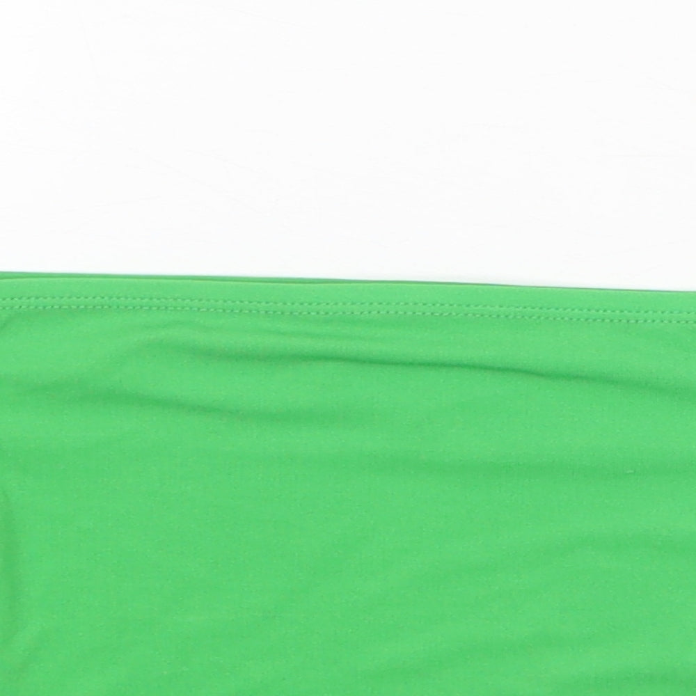 Zara Womens Green Polyester Cropped T-Shirt Size S Off the Shoulder