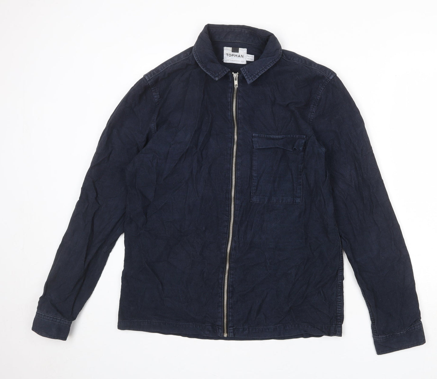 Topman Mens Blue Jacket Size M Zip