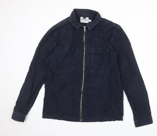 Topman Mens Blue Jacket Size M Zip