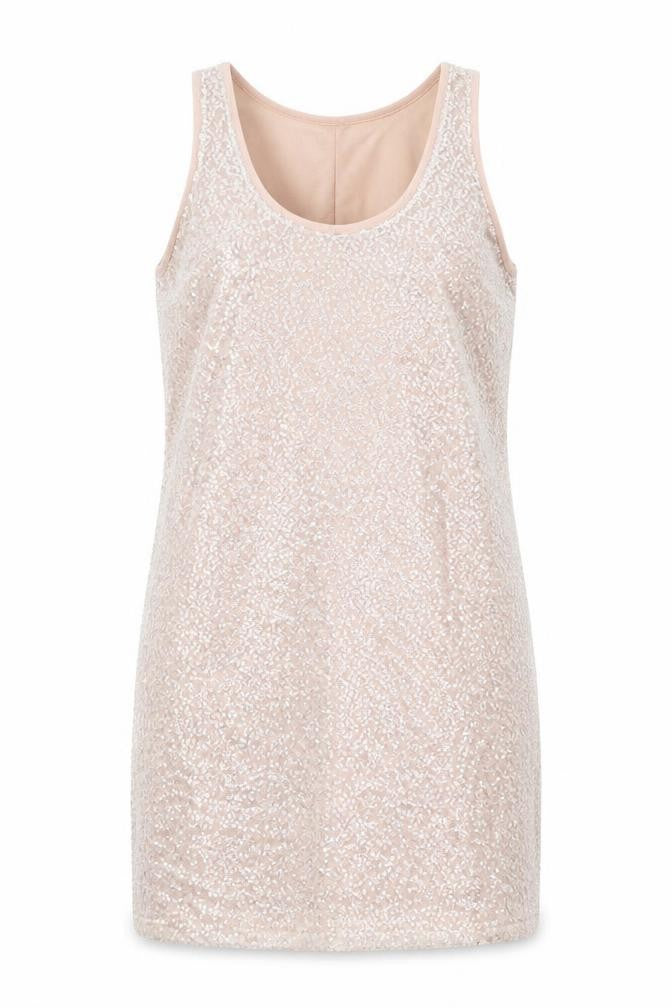 Zara Womens Pink Polyester Tank Dress Size M Round Neck Pullover