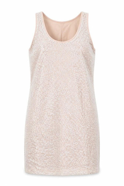 Zara Womens Pink Polyester Tank Dress Size M Round Neck Pullover
