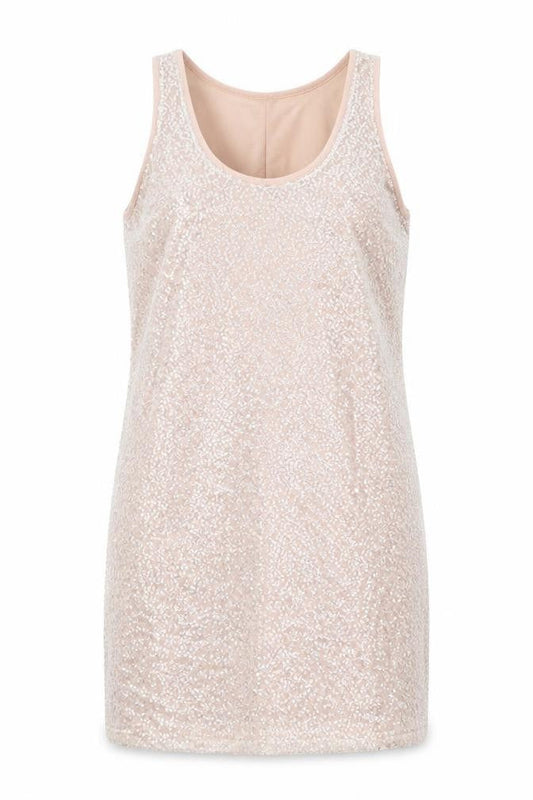 Zara Womens Pink Polyester Tank Dress Size M Round Neck Pullover