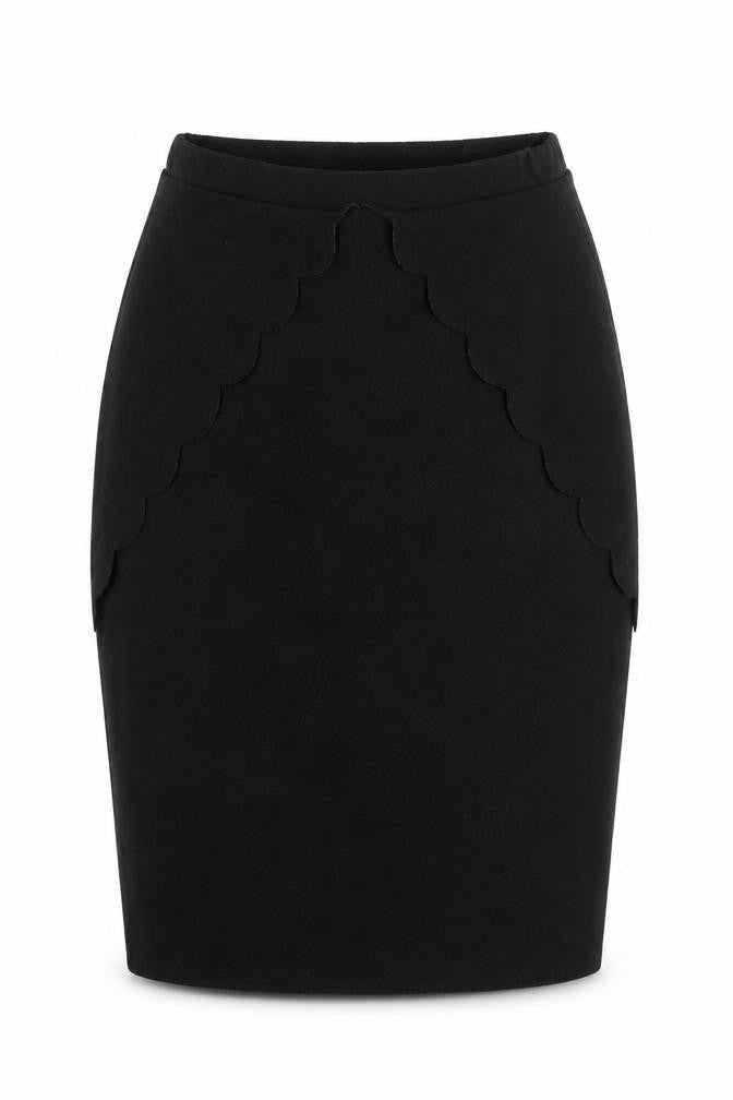 Boohoo Womens Black Polyester Straight & Pencil Skirt Size 12