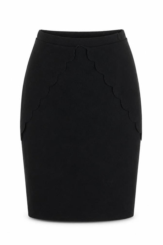 Boohoo Womens Black Polyester Straight & Pencil Skirt Size 12