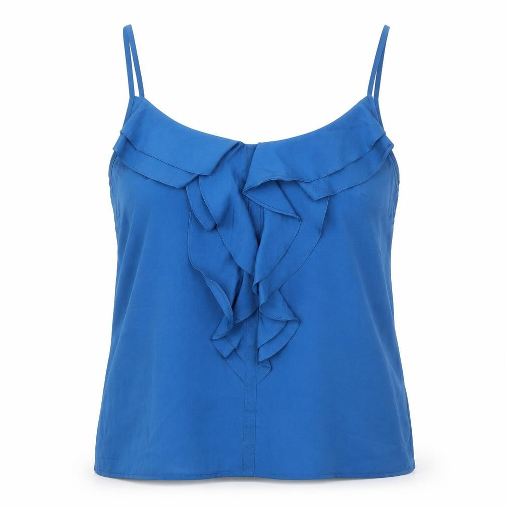 FOREVER 21 Womens Blue Polyester Camisole Tank Size M Scoop Neck