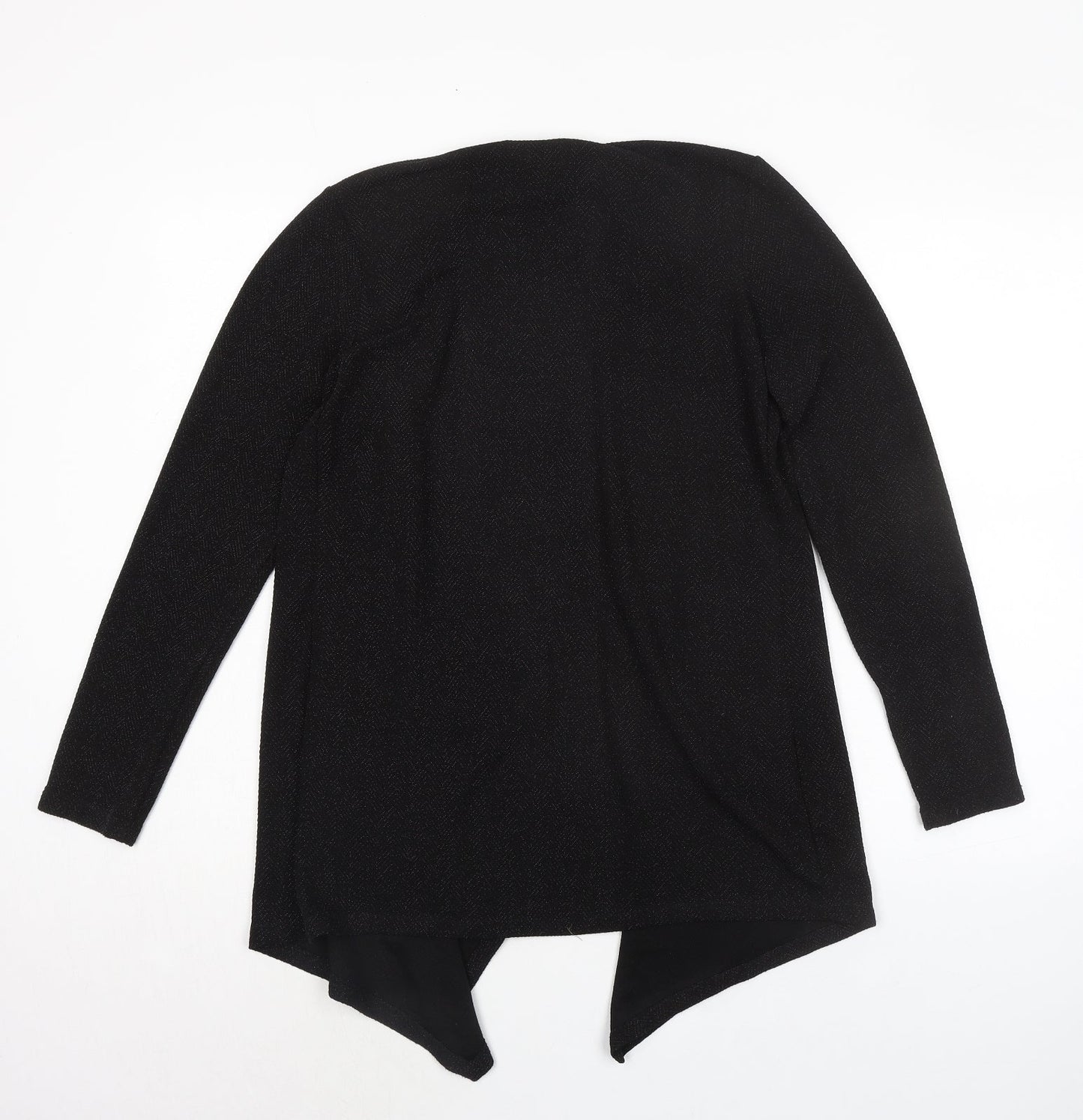 Episode Womens Black V-Neck Polyester Cardigan Jumper Size XS