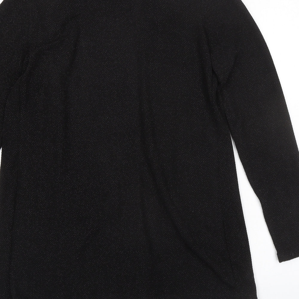 Episode Womens Black V-Neck Polyester Cardigan Jumper Size XS