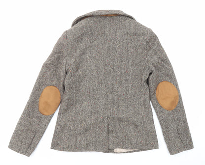 Topshop Womens Multicoloured Geometric Jacket Size 8 Snap
