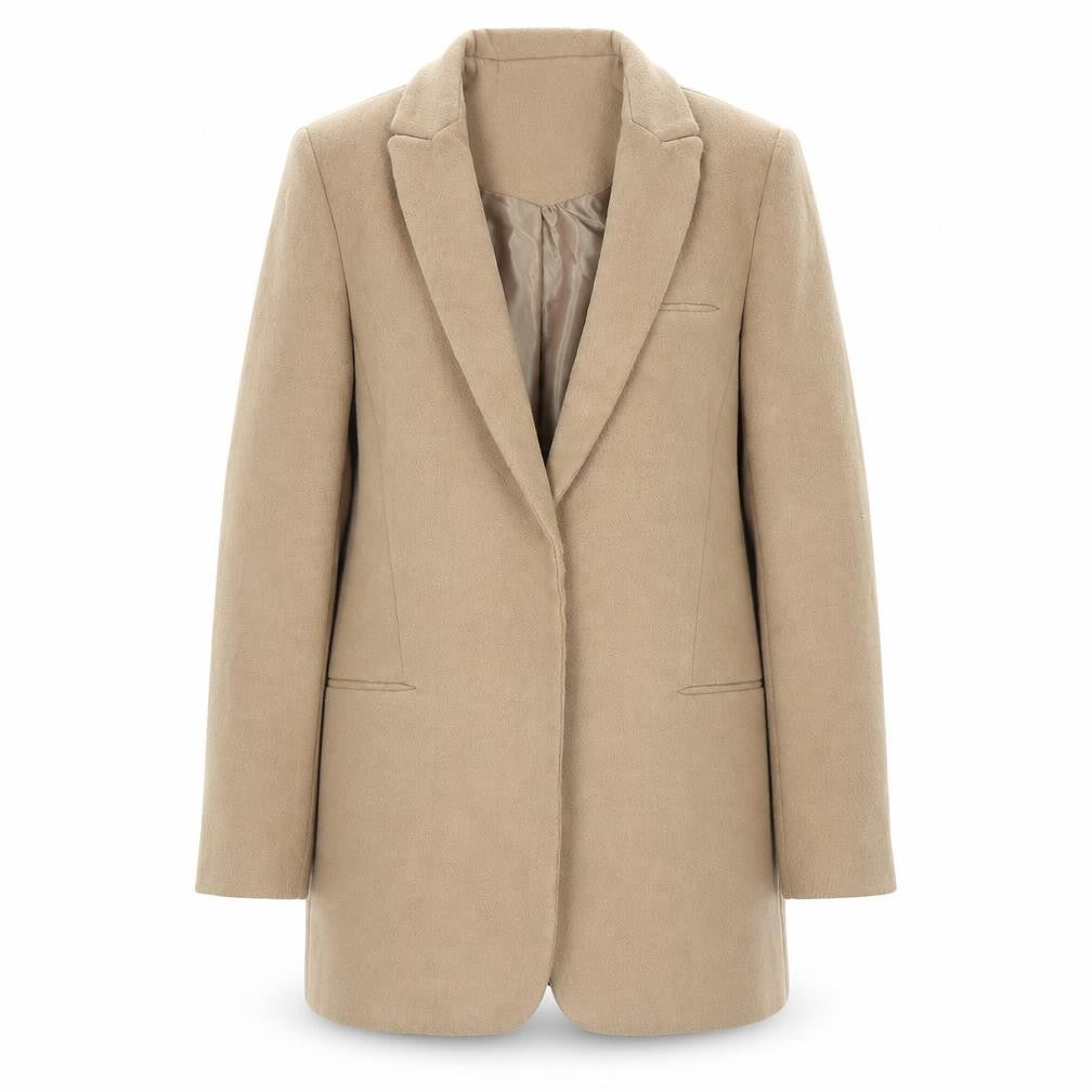 Zara Womens Beige Overcoat Coat Size XS Snap