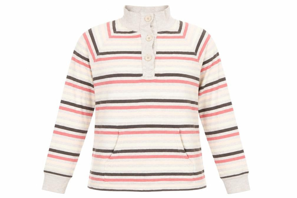 NEXT Womens Multicoloured Striped Polyester Pullover Sweatshirt Size 8 Button