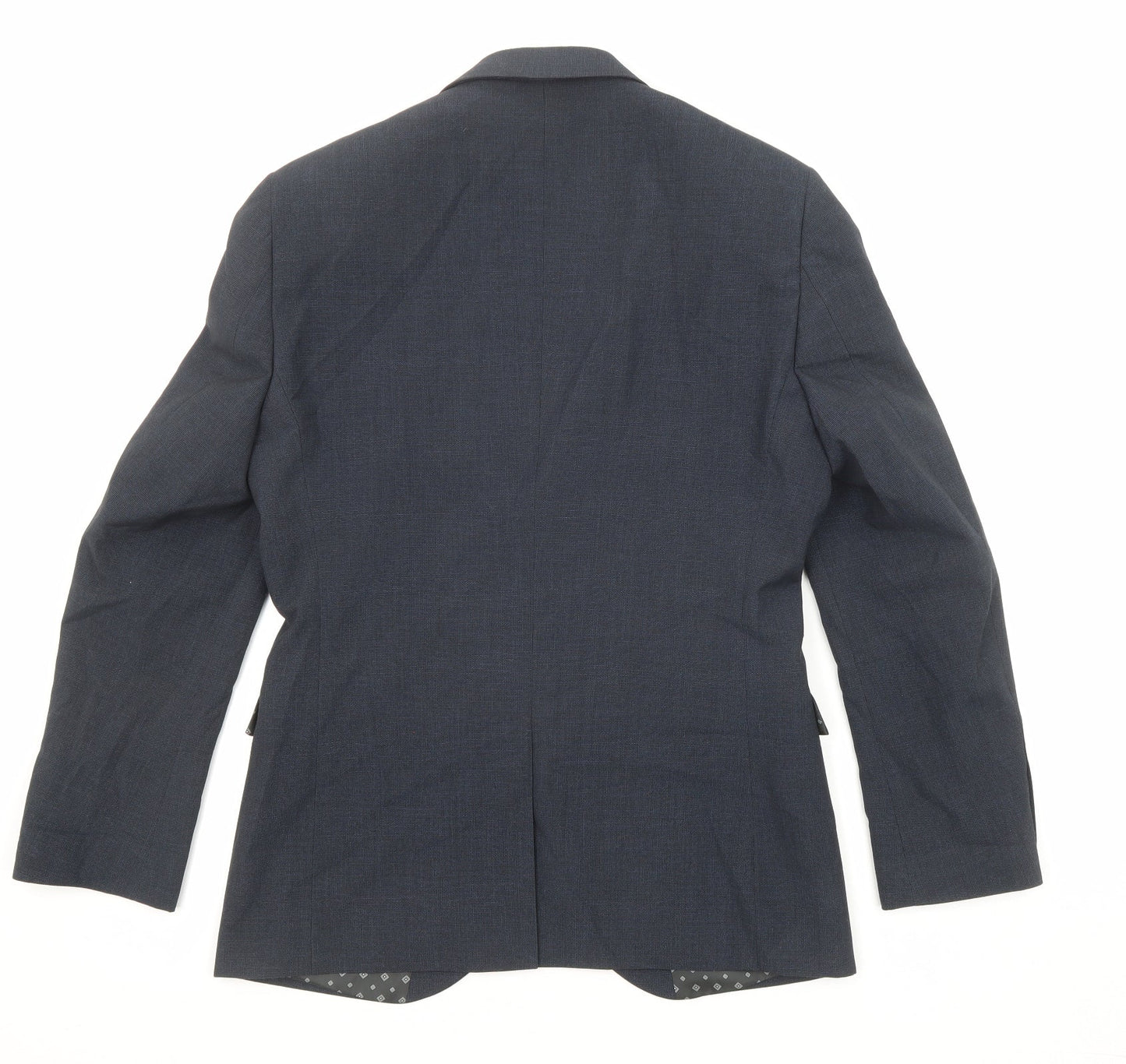 NEXT Mens Blue Polyester Jacket Suit Jacket Size 36 Regular