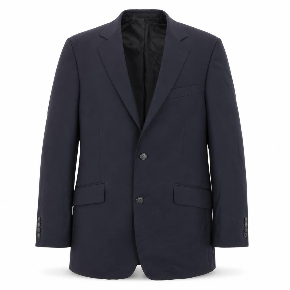 Terry de Havilland Mens Blue Polyester Jacket Suit Jacket Size 38 Regular
