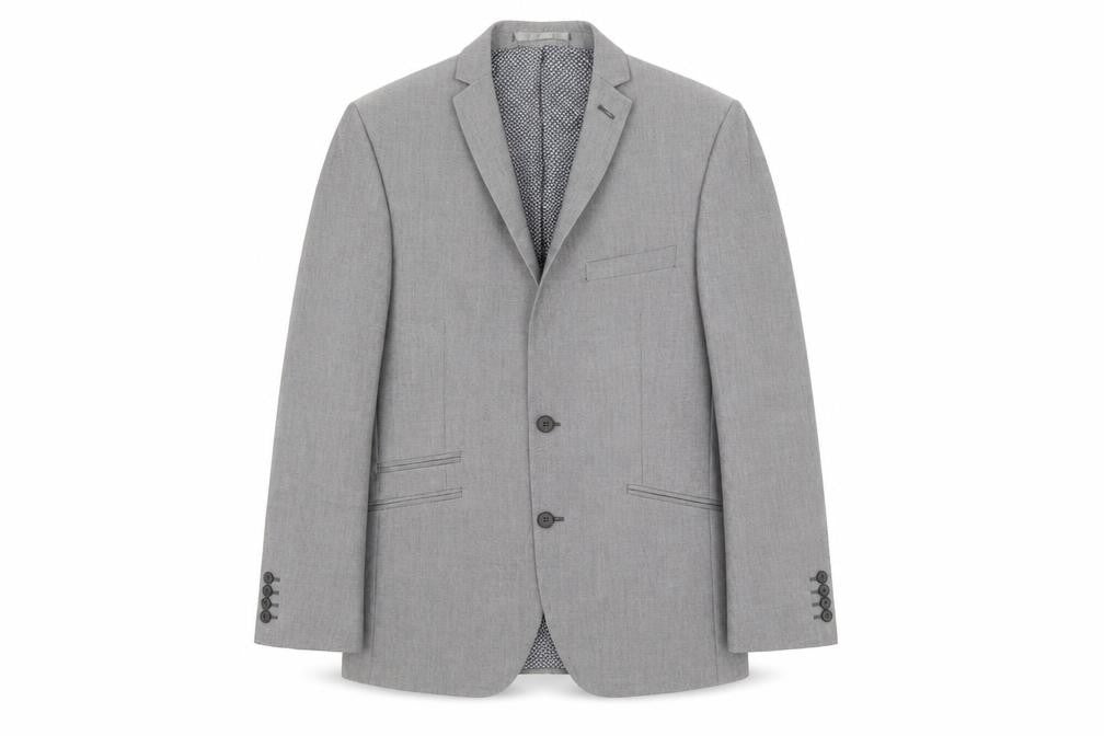 Limehaus Mens Grey Polyester Jacket Suit Jacket Size 40 Regular