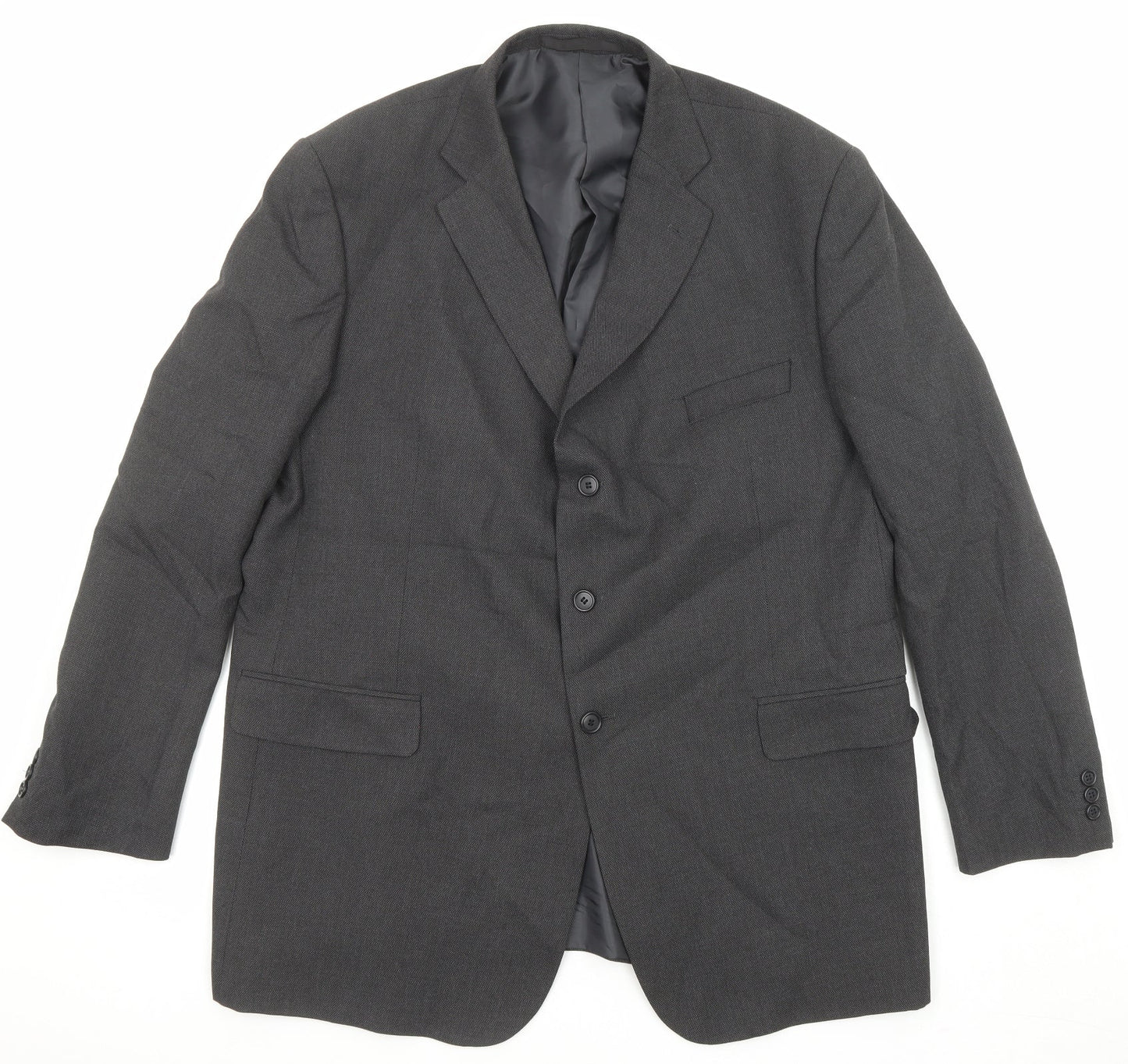 Marks and Spencer Mens Grey Polyester Jacket Suit Jacket Size 48 Regular