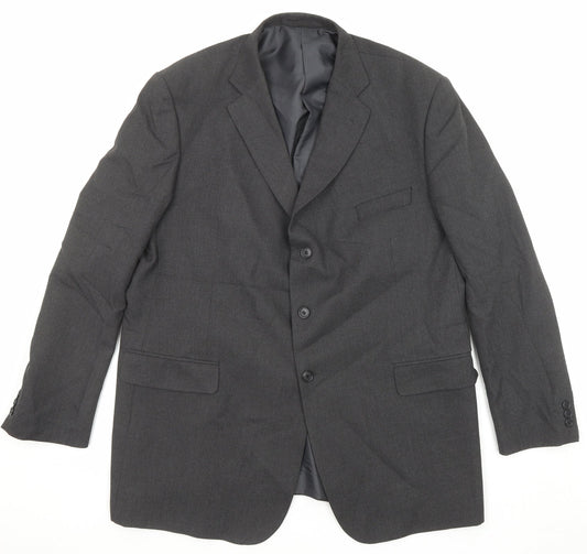 Marks and Spencer Mens Grey Polyester Jacket Suit Jacket Size 48 Regular