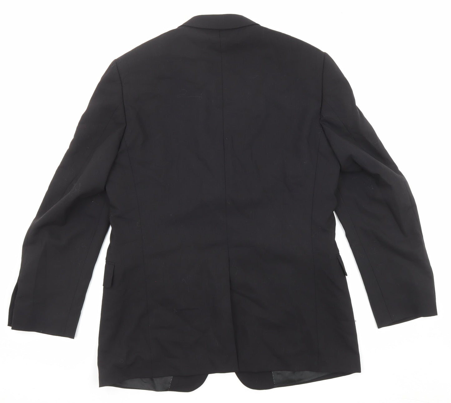 Limeys Mens Black Wool Jacket Suit Jacket Size 42 Regular - Five-Button Sleeve