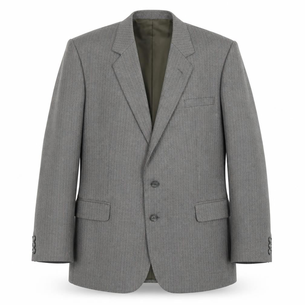 Grendale Mens Grey Striped Wool Jacket Suit Jacket Size 44 Regular