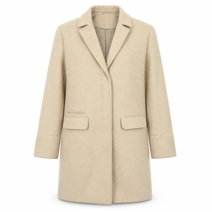 Topshop Womens Beige Overcoat Coat Size 10 Button