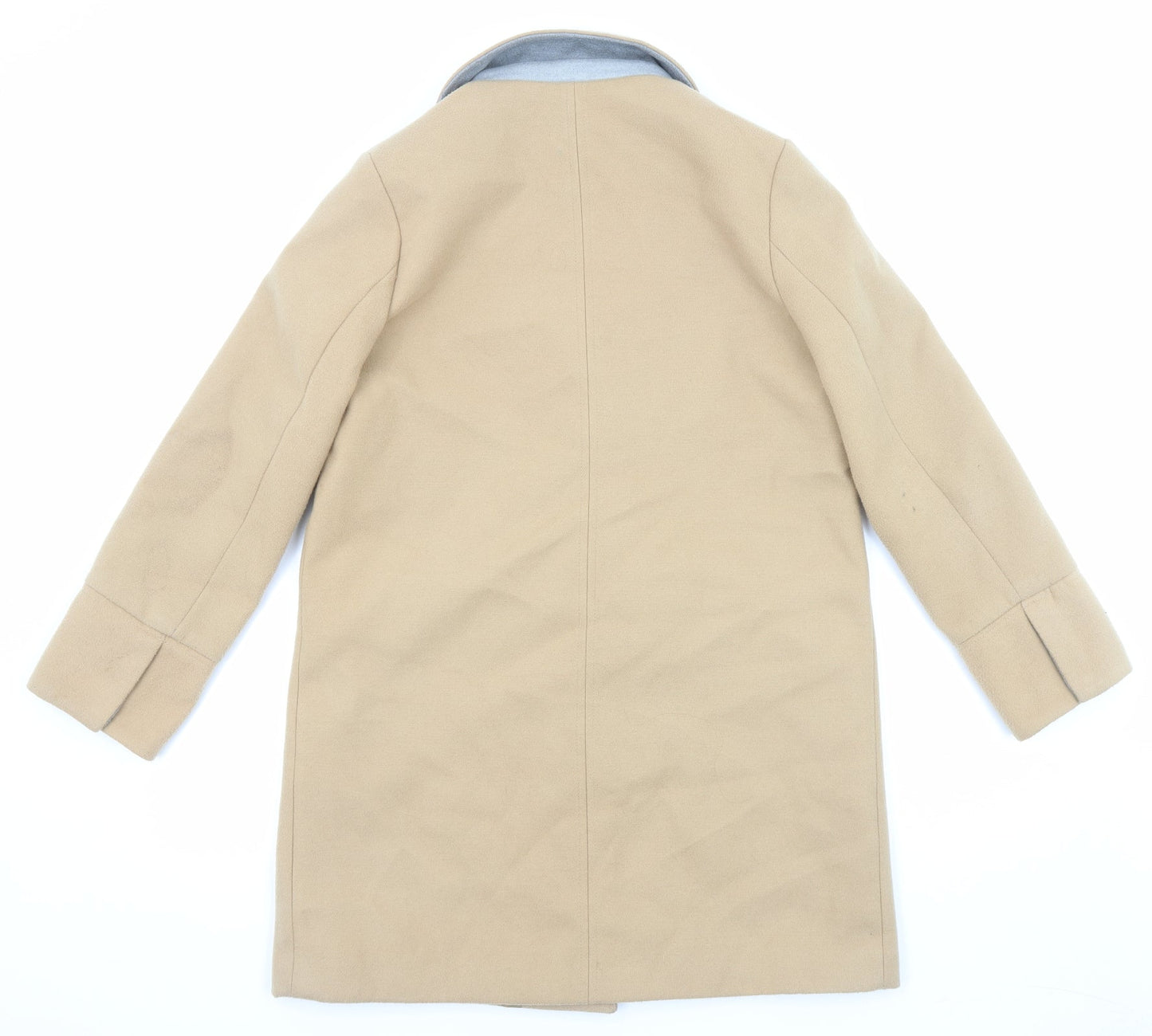 Topshop Womens Beige Overcoat Coat Size 10 Button