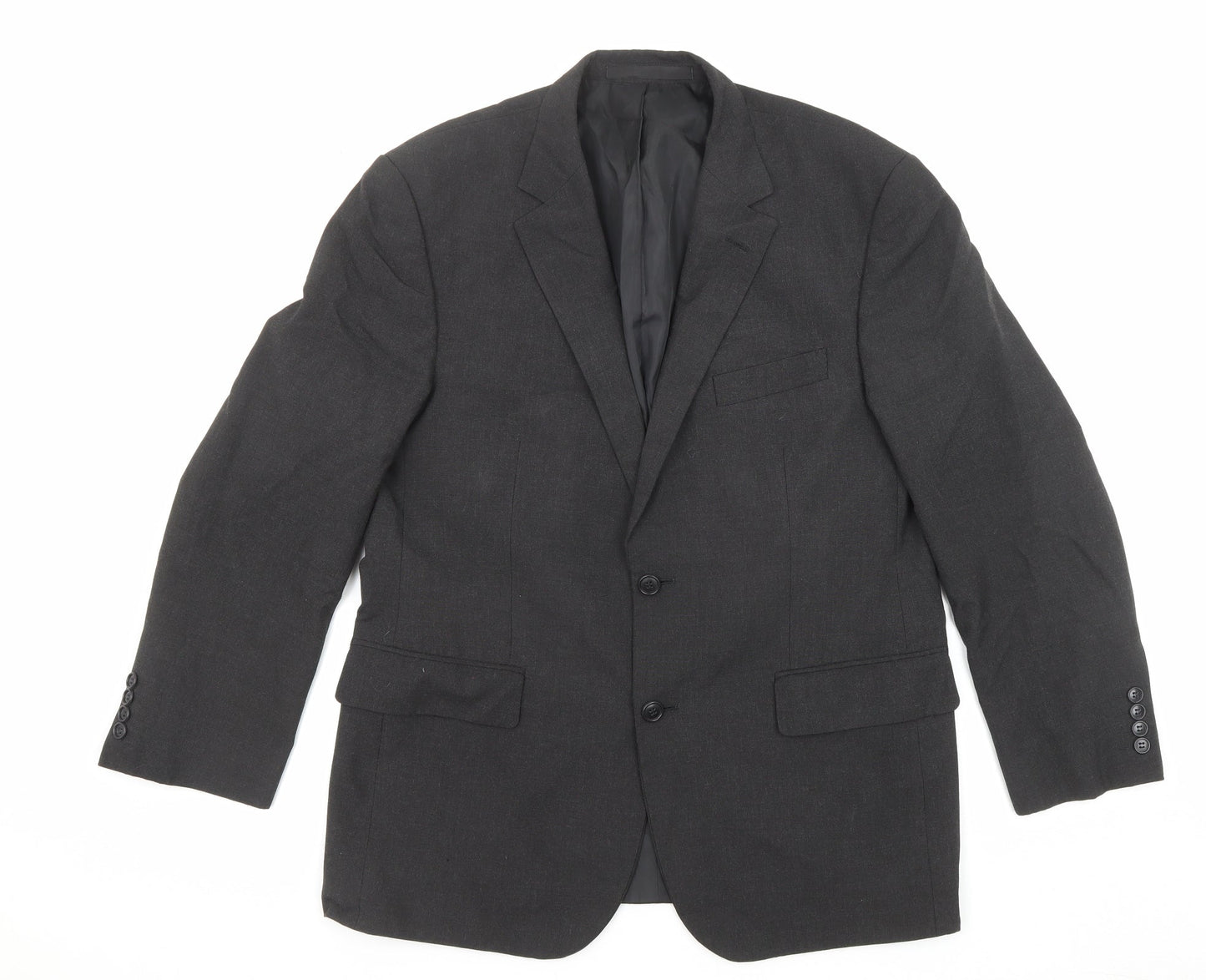 Marks and Spencer Mens Black Polyester Jacket Suit Jacket Size 40 Regular