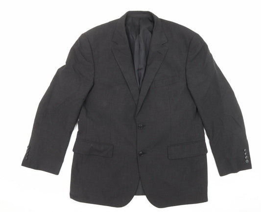 Marks and Spencer Mens Black Polyester Jacket Suit Jacket Size 40 Regular