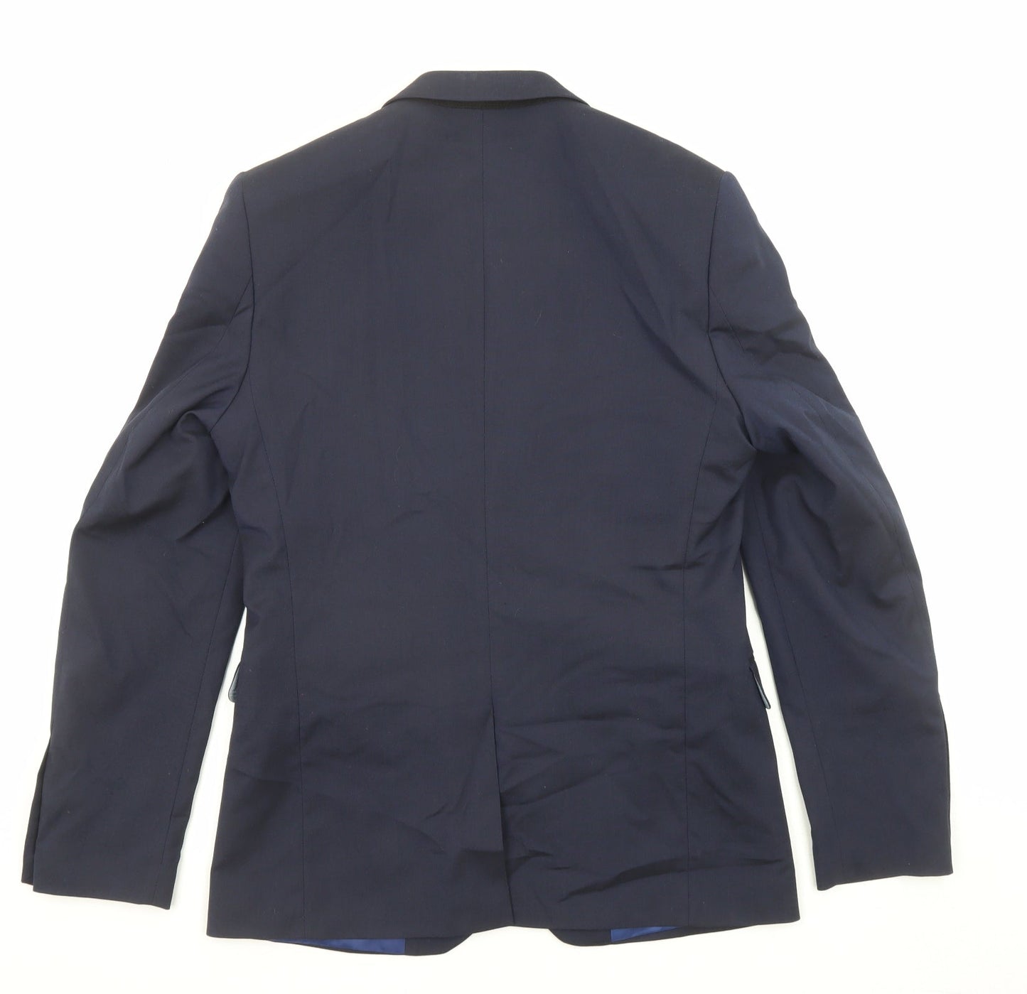 Burton Mens Blue Polyester Jacket Suit Jacket Size 36 Regular