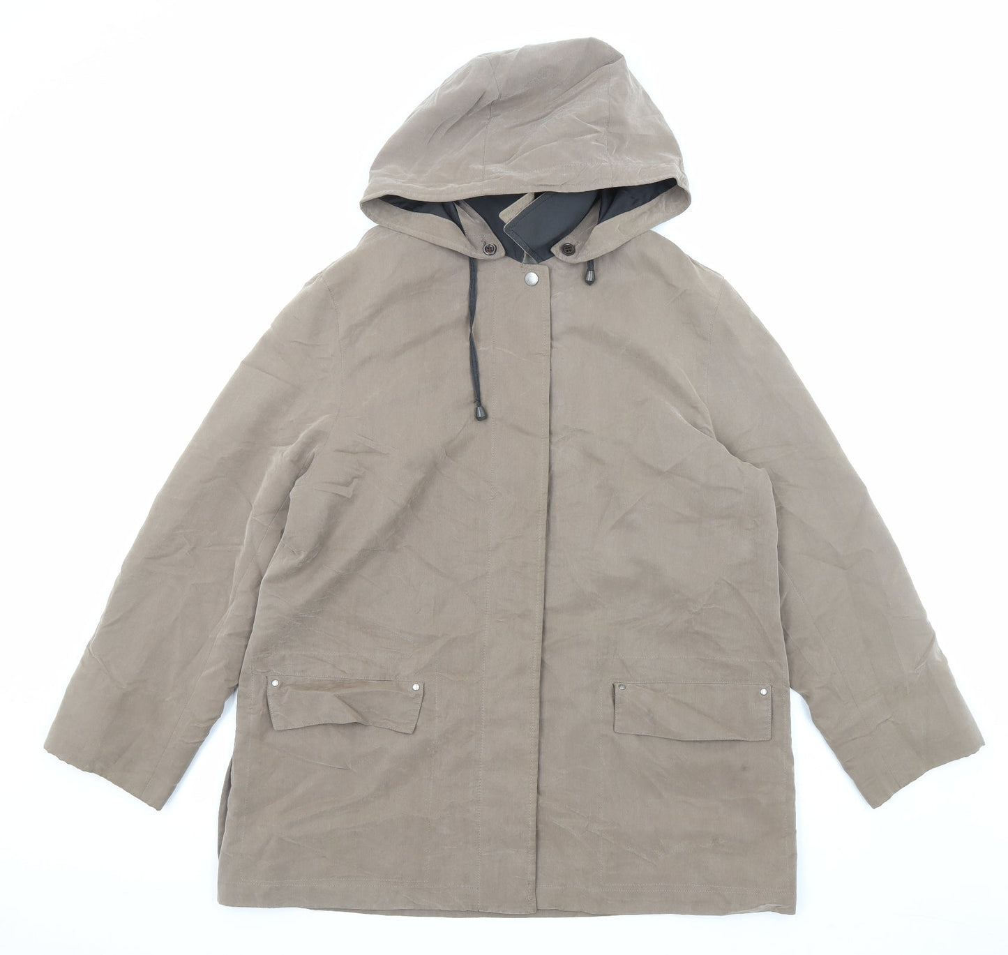 Underwraps Womens Beige Jacket Size 10 Snap