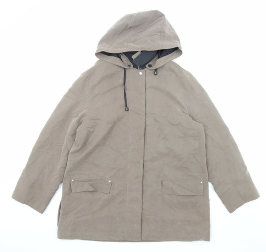 Underwraps Womens Beige Jacket Size 10 Snap