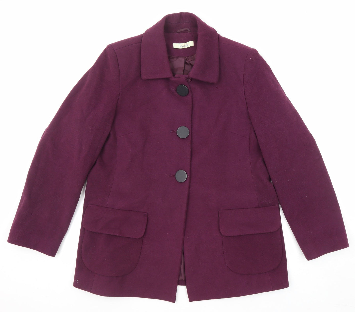 Classics Womens Purple Jacket Size 12 Button