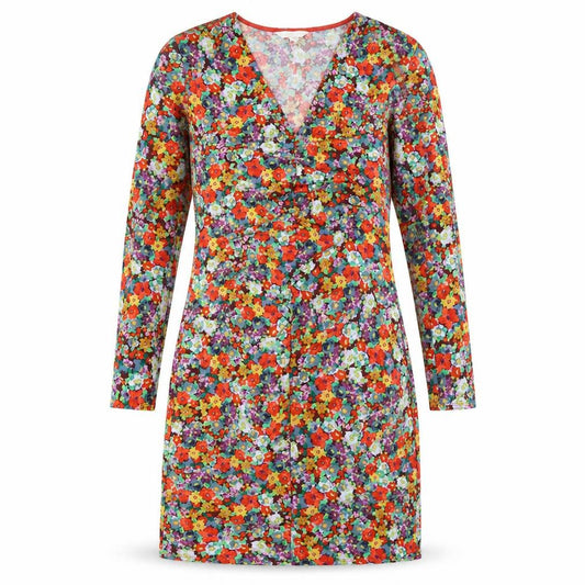 H&M Womens Multicoloured Floral Polyester Sheath Size L V-Neck Pullover