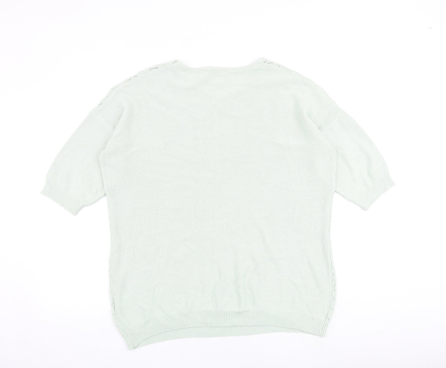 Damart Womens Green Round Neck Acrylic Pullover Jumper Size 18 - Size 18-20