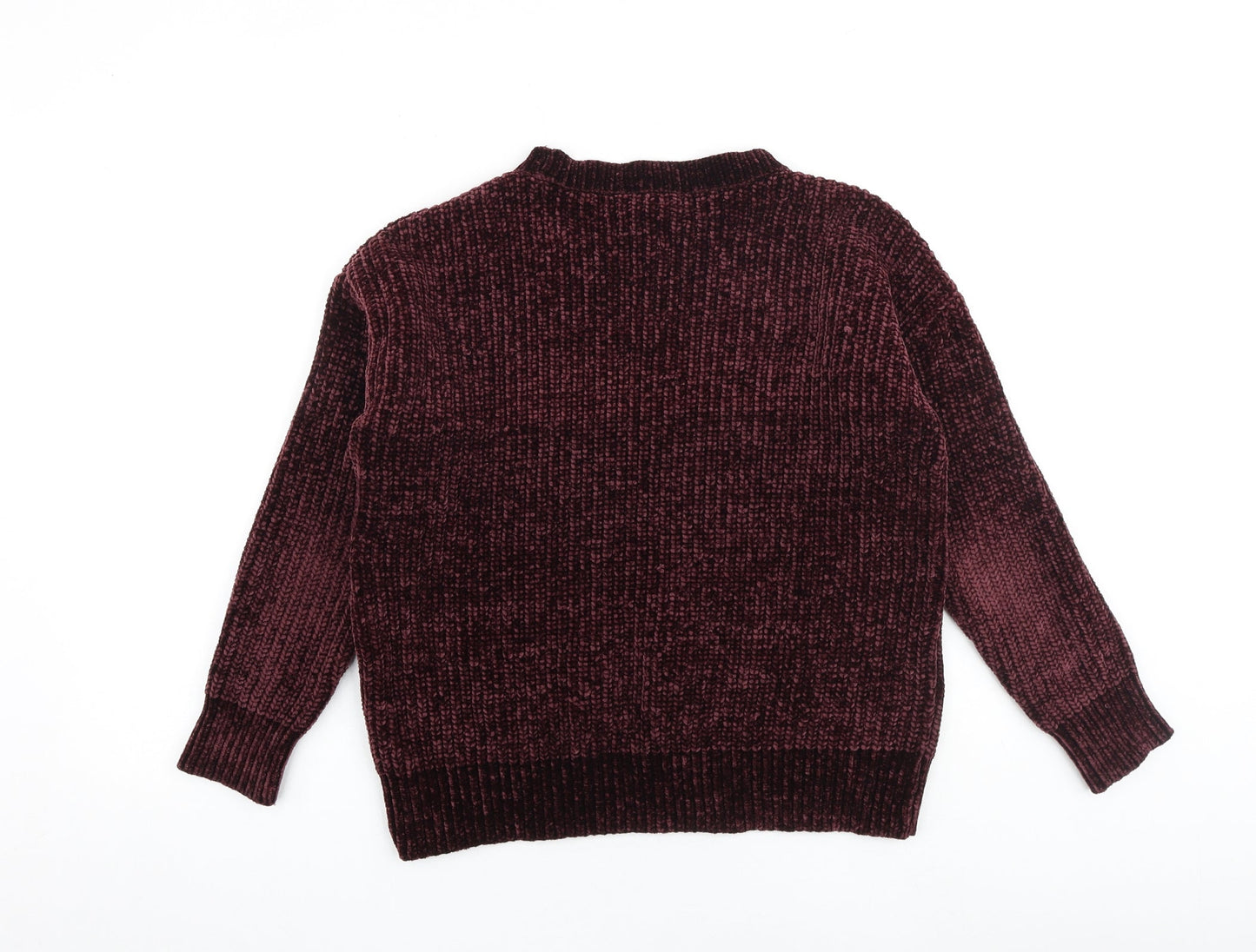 Dorothy Perkins Womens Purple Round Neck Elastane Pullover Jumper Size 8