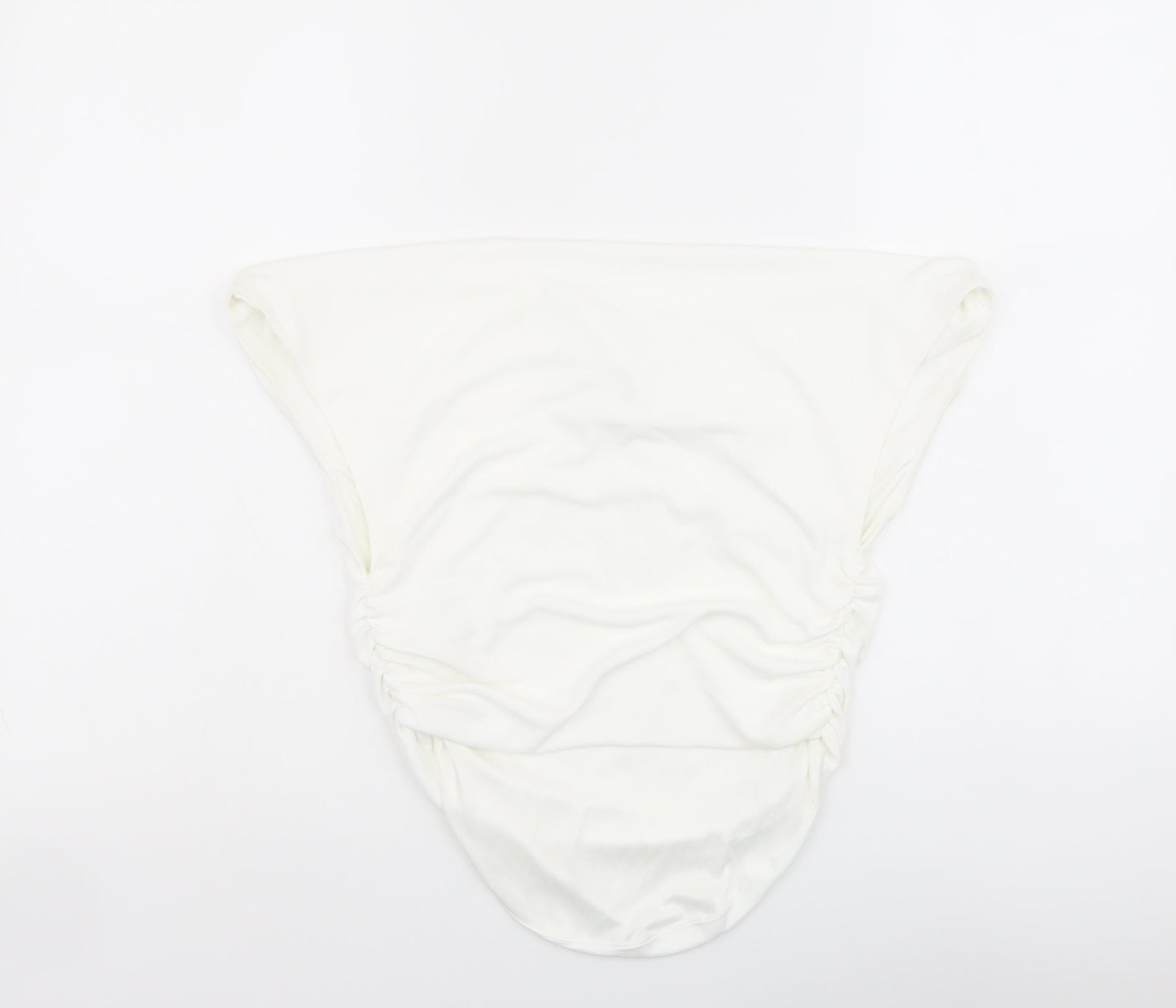 Zara Womens Ivory Polyester Basic Blouse Size M Square Neck - Strapless