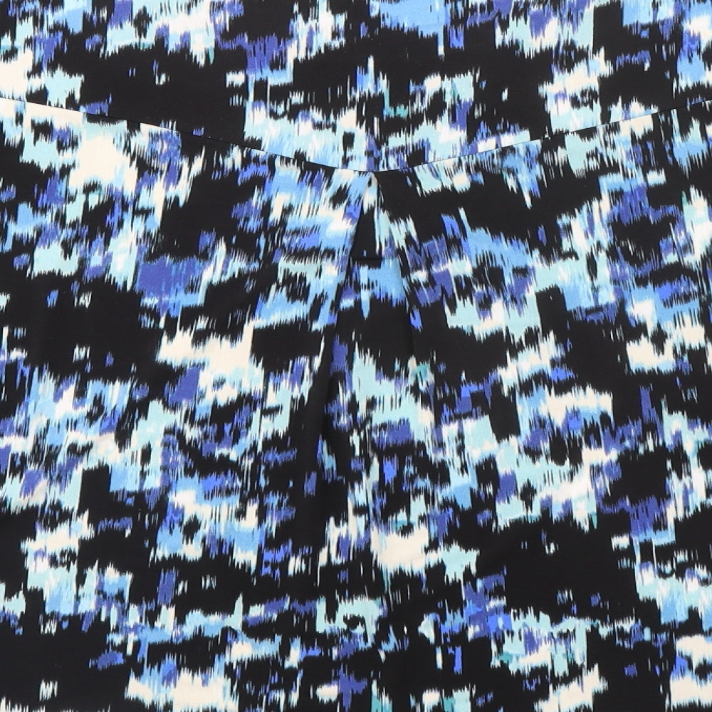 Together Womens Black Geometric Polyester Basic Blouse Size 22 Boat Neck - Embellished Neckline