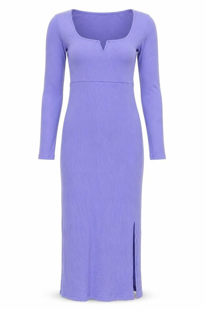 mamalicious Womens Purple Lyocell Bodycon Size XS Scoop Neck Pullover