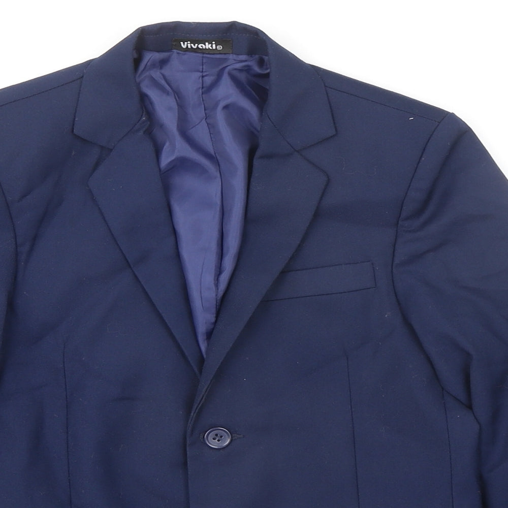 VivaKi Boys Blue Jacket Size 8 Years Button - Suit Jacket