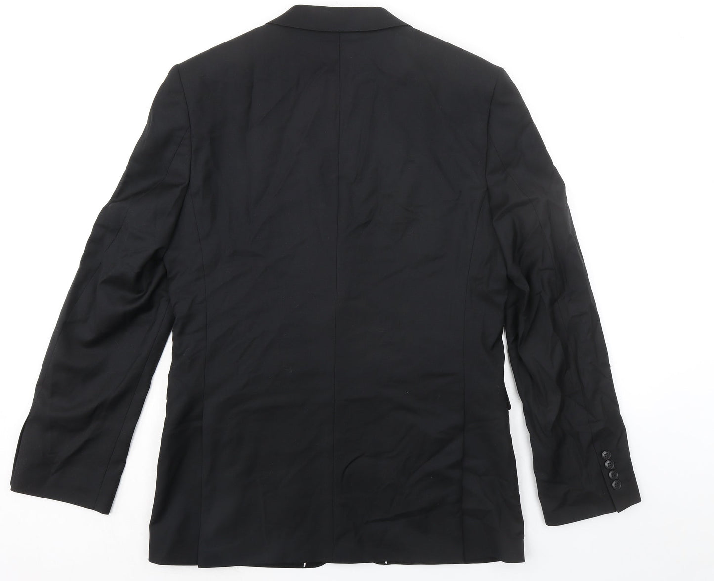 Lanificio Mens Black Wool Jacket Suit Jacket Size 40 Regular