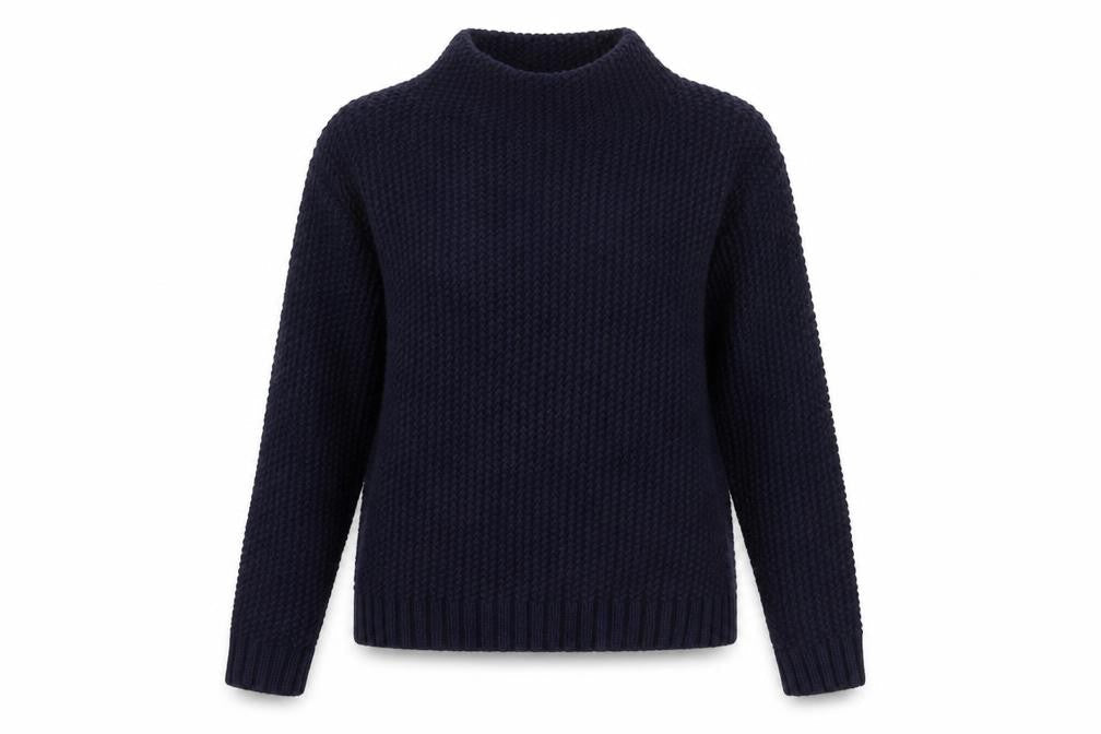 NEXT Womens Blue High Neck Acrylic Pullover Jumper Size M