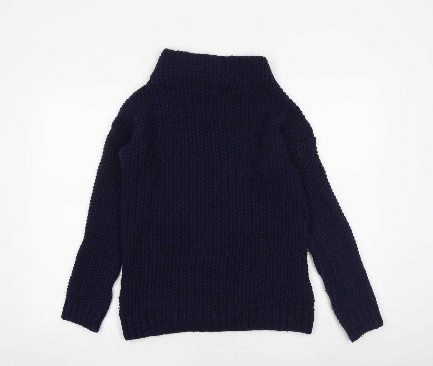 NEXT Womens Blue High Neck Acrylic Pullover Jumper Size M