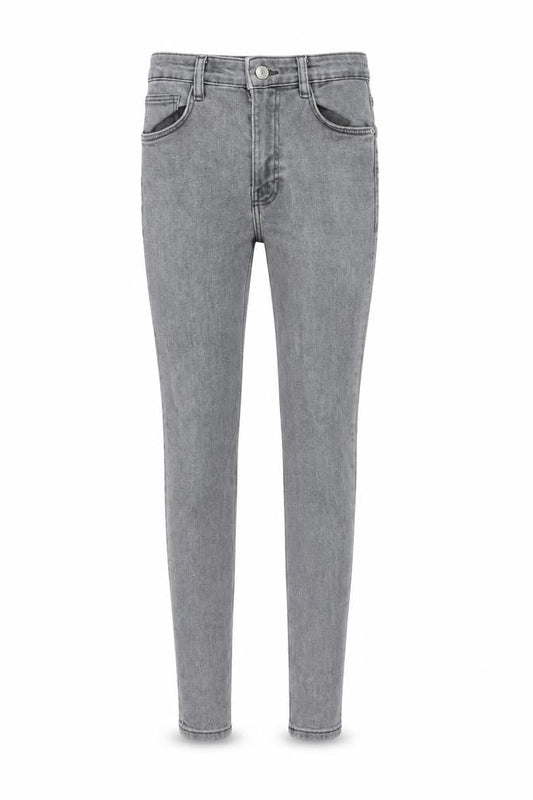 Zara Womens Grey Cotton Skinny Jeans Size 8 L27 in Regular Zip